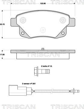 Triscan 8110 16018 - Тормозные колодки, дисковые, комплект autospares.lv