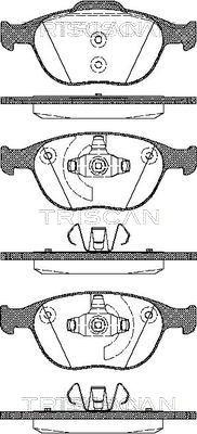 Triscan 8110 16012 - Тормозные колодки, дисковые, комплект autospares.lv