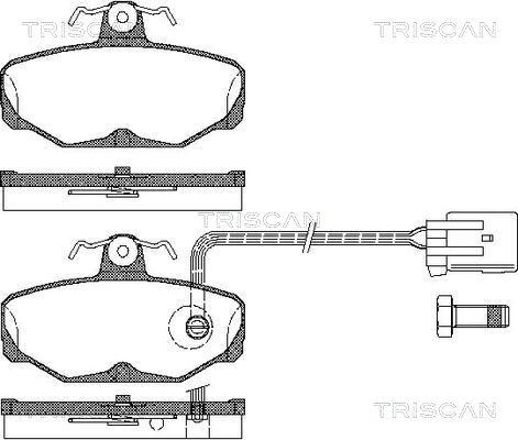 Triscan 8110 16164 - Тормозные колодки, дисковые, комплект autospares.lv