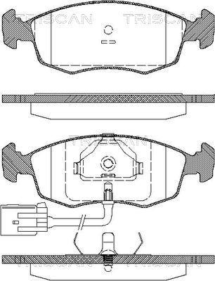 Triscan 8110 16163 - Тормозные колодки, дисковые, комплект autospares.lv