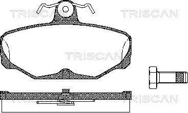 Triscan 8110 16869 - Тормозные колодки, дисковые, комплект autospares.lv