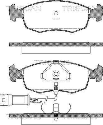 Triscan 8110 16829 - Тормозные колодки, дисковые, комплект autospares.lv