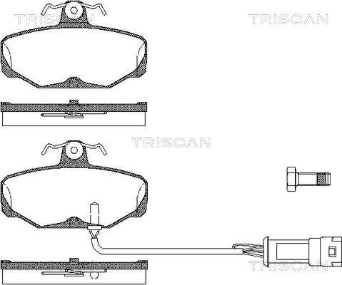 Triscan 8110 16827 - Тормозные колодки, дисковые, комплект autospares.lv