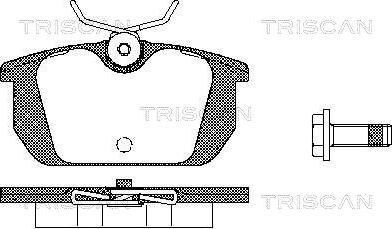 Triscan 8110 10984 - Тормозные колодки, дисковые, комплект autospares.lv