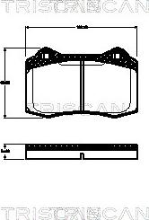 Triscan 8110 10555 - Тормозные колодки, дисковые, комплект autospares.lv