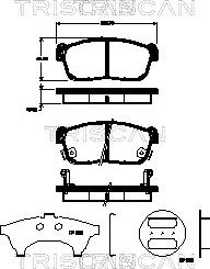 Triscan 8110 10552 - Тормозные колодки, дисковые, комплект autospares.lv