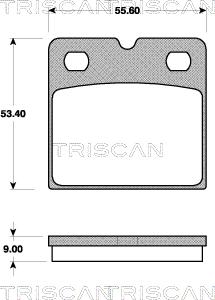 Triscan 8110 10569 - Комплект тормозных колодок, стояночный тормоз autospares.lv