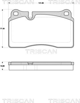 Triscan 8110 10561 - Тормозные колодки, дисковые, комплект autospares.lv