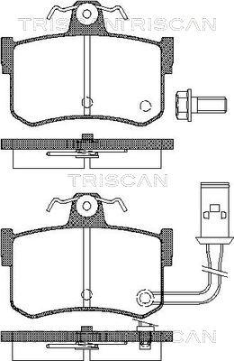 Triscan 8110 10509 - Тормозные колодки, дисковые, комплект autospares.lv