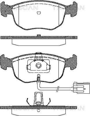 Triscan 8110 10504 - Тормозные колодки, дисковые, комплект autospares.lv