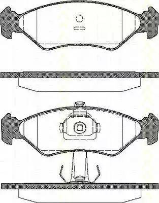 Triscan 8110 10505 - Тормозные колодки, дисковые, комплект autospares.lv