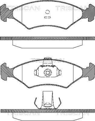 Triscan 8110 10506 - Тормозные колодки, дисковые, комплект autospares.lv