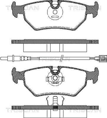 Triscan 8110 10500 - Тормозные колодки, дисковые, комплект autospares.lv