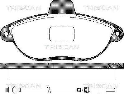 Triscan 8110 10501 - Тормозные колодки, дисковые, комплект autospares.lv