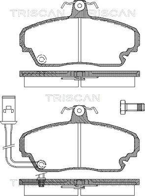 Triscan 8110 10508 - Тормозные колодки, дисковые, комплект autospares.lv