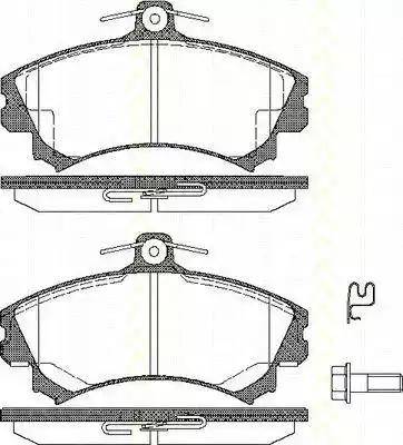 Triscan 8110 10507 - Тормозные колодки, дисковые, комплект autospares.lv