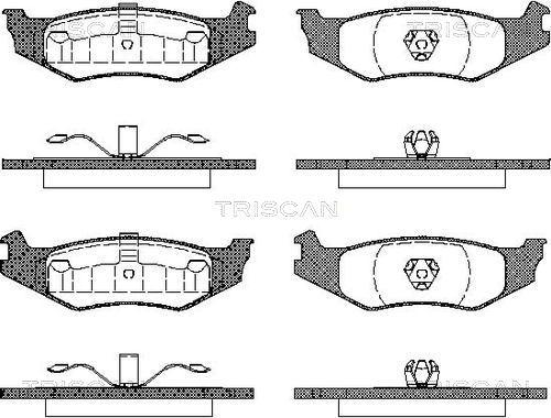 Triscan 8110 10519 - Тормозные колодки, дисковые, комплект autospares.lv