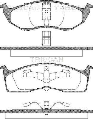 Triscan 8110 10513 - Тормозные колодки, дисковые, комплект autospares.lv