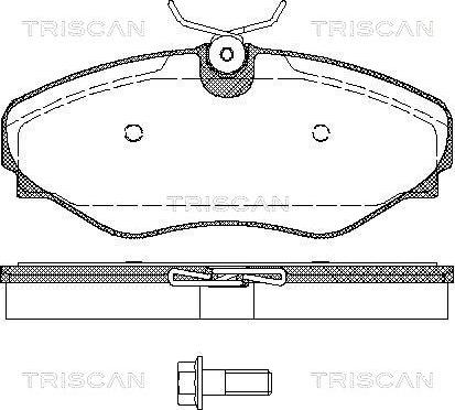 Triscan 8110 10535 - Тормозные колодки, дисковые, комплект autospares.lv