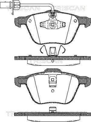 Triscan 8110 10525 - Тормозные колодки, дисковые, комплект autospares.lv