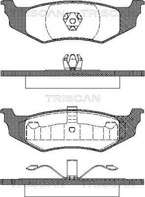 Triscan 8110 10520 - Тормозные колодки, дисковые, комплект autospares.lv