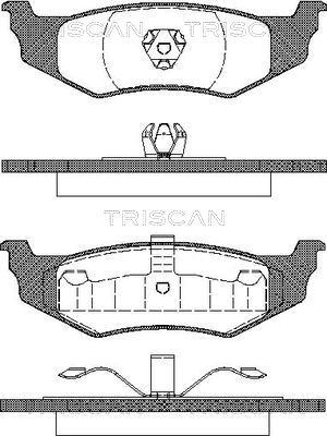 Triscan 8110 10521 - Тормозные колодки, дисковые, комплект autospares.lv