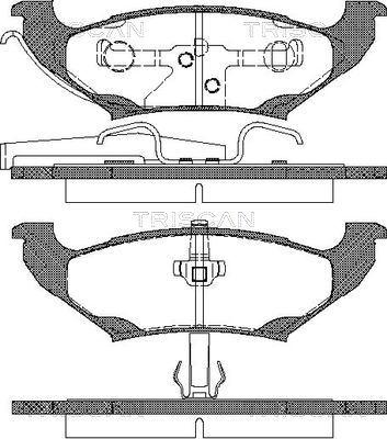 Triscan 8110 10523 - Тормозные колодки, дисковые, комплект autospares.lv