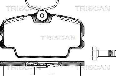 Triscan 8110 10098 - Тормозные колодки, дисковые, комплект autospares.lv