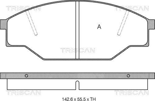 Triscan 8110 10005 - Тормозные колодки, дисковые, комплект autospares.lv