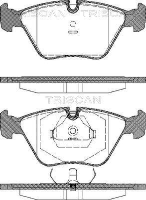 Triscan 8110 10001 - Тормозные колодки, дисковые, комплект autospares.lv