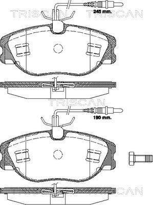 Triscan 8110 10018 - Тормозные колодки, дисковые, комплект autospares.lv