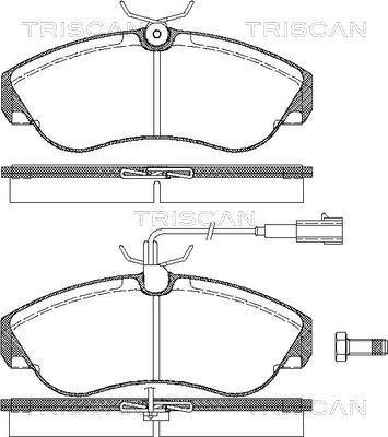 Triscan 8110 10021 - Тормозные колодки, дисковые, комплект autospares.lv