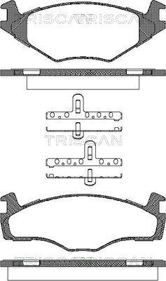 Triscan 8110 10022 - Тормозные колодки, дисковые, комплект autospares.lv