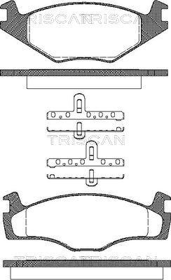 Triscan 8110 10104 - Тормозные колодки, дисковые, комплект autospares.lv