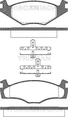 Triscan 8110 10105 - Тормозные колодки, дисковые, комплект autospares.lv