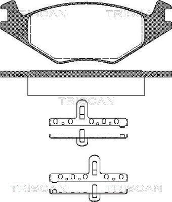 Triscan 8110 10101 - Тормозные колодки, дисковые, комплект autospares.lv