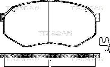 Triscan 8110 10895 - Тормозные колодки, дисковые, комплект autospares.lv