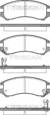 Triscan 8110 10887 - Тормозные колодки, дисковые, комплект autospares.lv