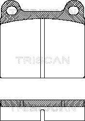 Triscan 8110 10201 - Тормозные колодки, дисковые, комплект autospares.lv