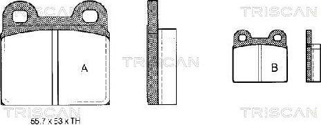 Triscan 8110 10202 - Тормозные колодки, дисковые, комплект autospares.lv