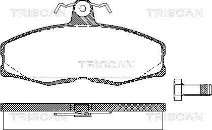 Triscan 8110 10232 - Тормозные колодки, дисковые, комплект autospares.lv