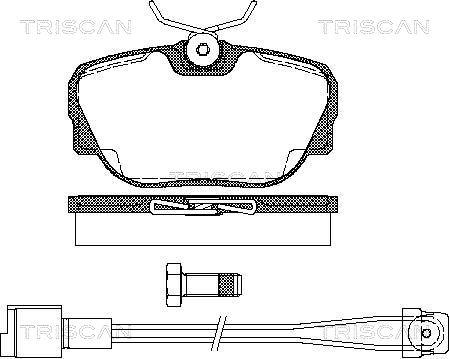 Triscan 8110 11949 - Тормозные колодки, дисковые, комплект autospares.lv
