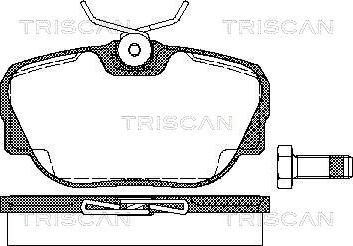 Triscan 8110 11922 - Тормозные колодки, дисковые, комплект autospares.lv
