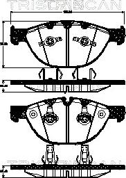 Triscan 8110 11025 - Тормозные колодки, дисковые, комплект autospares.lv