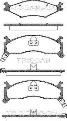 Triscan 8110 18004 - Тормозные колодки, дисковые, комплект autospares.lv