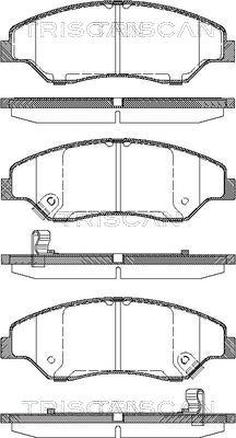 Triscan 8110 18005 - Тормозные колодки, дисковые, комплект autospares.lv