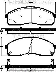 Triscan 8110 18019 - Тормозные колодки, дисковые, комплект autospares.lv