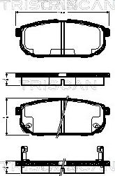 Triscan 8110 18014 - Тормозные колодки, дисковые, комплект autospares.lv