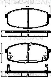 Triscan 8110 18016 - Тормозные колодки, дисковые, комплект autospares.lv