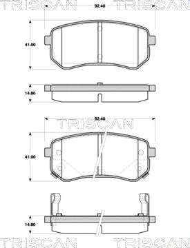 Triscan 8110 18018 - Тормозные колодки, дисковые, комплект autospares.lv